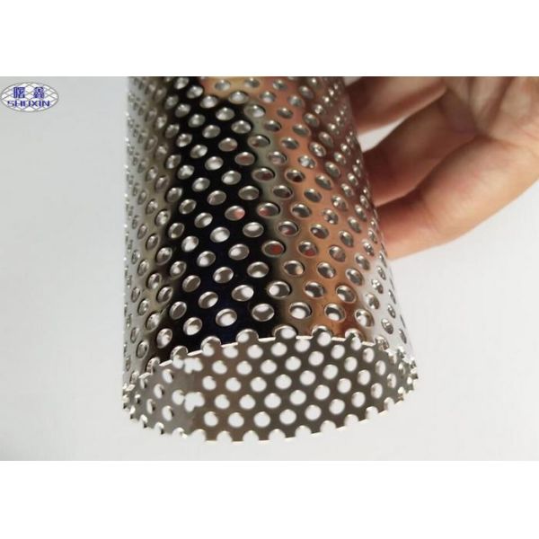 Durable Perforated Filter Tube , High Holding Capacity Perforated Round Tubing