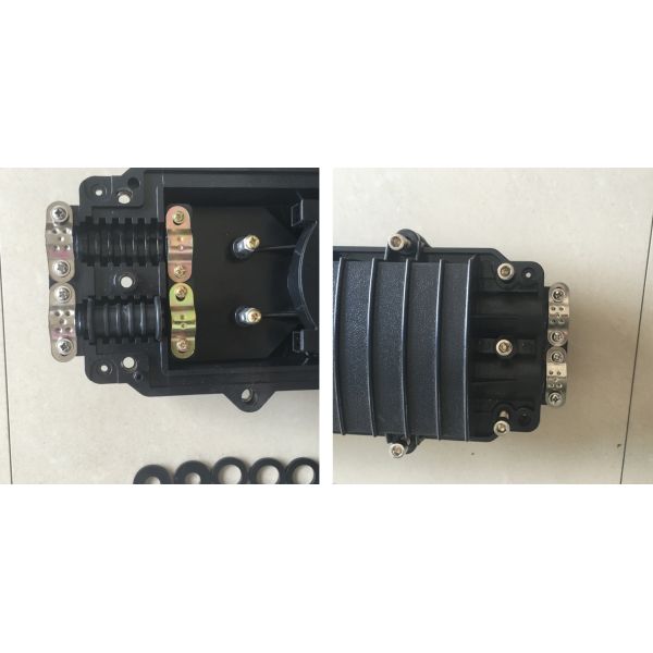 PC Material IP65 Fiber Optic Splice Closure KCO-H2295 Inline Type 2 In 2 Out 12fo