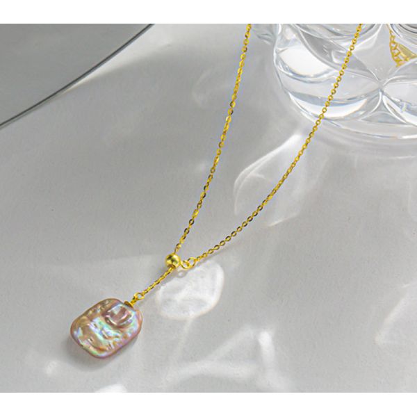 Baroque Pearl Necklace Pink Cultured Baroque Irregular Freshwater Pearl Choker Necklace Natural Baroque Pearl necklace