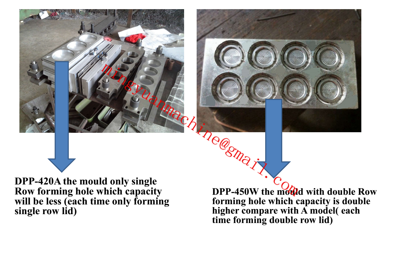Double Heating Plate Plastic Lid Making Machine Max 60MM Depth