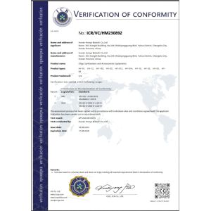 Hunan Honya Biotech Co., Ltd. Certifications