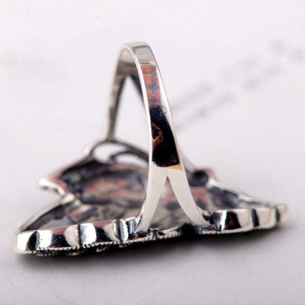 Women Vintage Butterfly Thai 925 Silver Marcastie Ring(MKS20213)