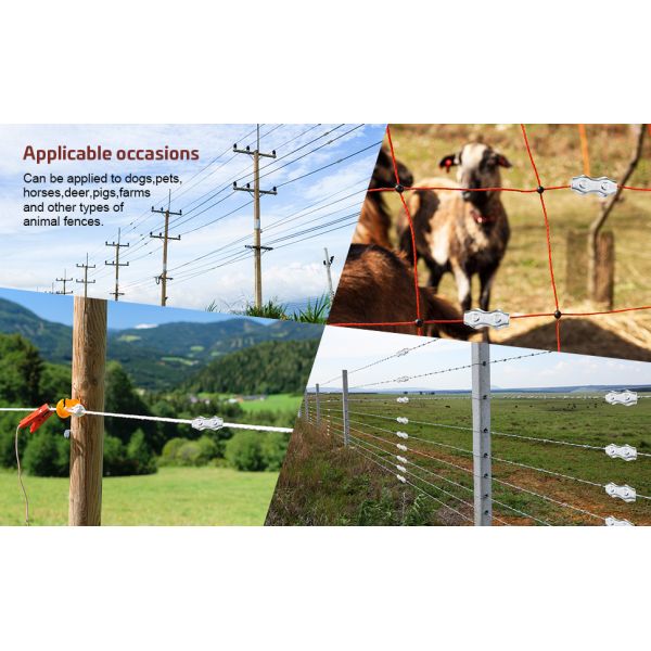 Stainless Steel Electric Fence Strainers Wire Rope Connector Arrow Clamp Clips 6mm