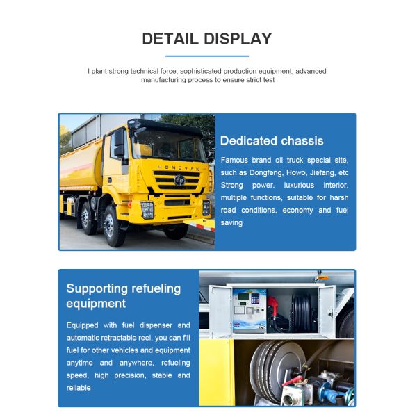 8x4 Diesel Fuel Tanker Truck Tank Volume 15001-30000L Gross Vehicle Weight 10-15T