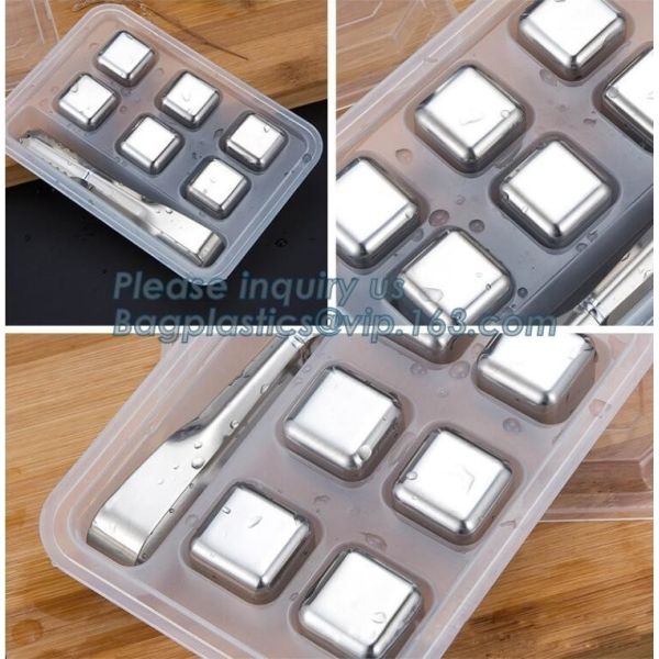 Customized stainless steel whiskey ice cube stone, Mini Stainless Steel Ice Cube Whisky Stone wholesale, bagease, pac
