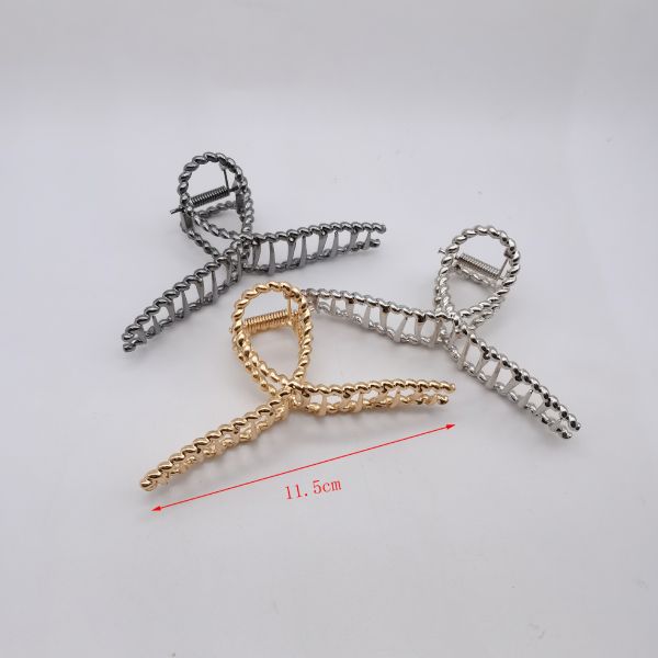 Alloy Big Large Metal Claw Hair Clips Gold Silver Gun Black 11.5cm