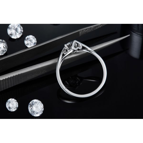 Women 3 Carat Natural Moissanite Ring Gemstone Wedding Promise Engagement