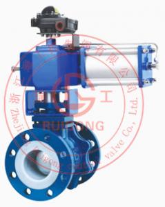 Quality Rubber Fluorine ZG25 Pneumatic Ball Valve Rubber O Type 150mm wholesale