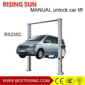Quality Overhead design 2 post garage car lift for workshop with manual release wholesale