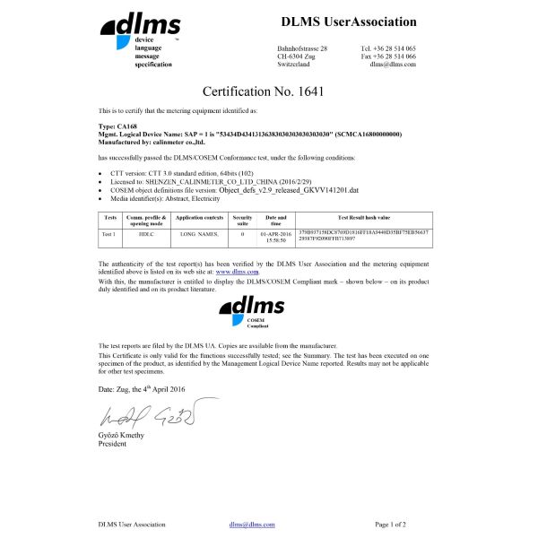 Quality certification