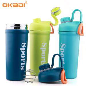 China Gym Sports Stainless Steel Protein Shaker Bottle Metal Custom Wholesale Shake on sale