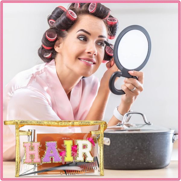 PVC transparent alphabet makeup bag Zipper clutch bag Portable waterproof travel storage bag