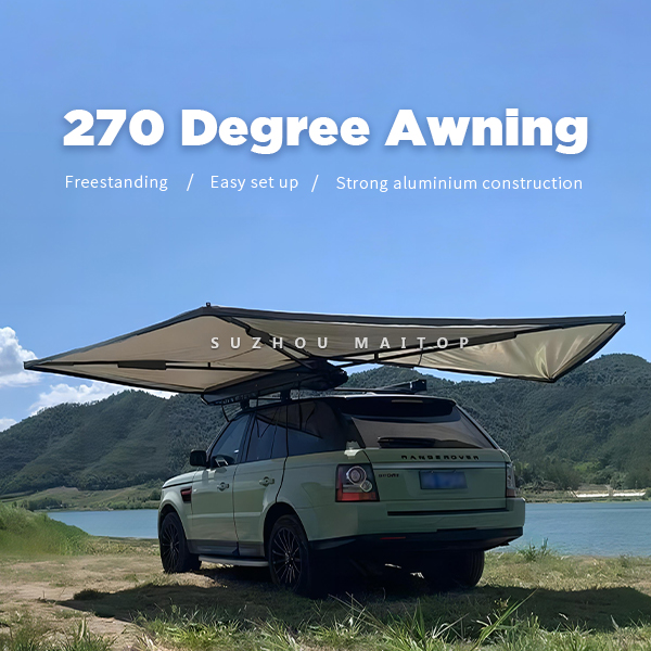 270-degree awning tent fully deployed