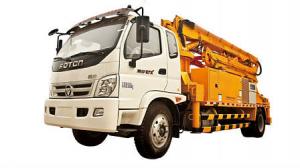 China 18m Truck mounted Concrete Boom Pump , Concrete Boom Pump Truck Fast Speed on sale