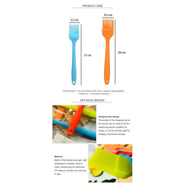 Flexible Heat Resistant Silicone Cooking Oil Brush BPA Free