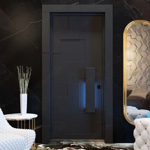 Italian Design Villa Entrance Security Luxury Aluminum Main Front Pivot Porta Modern Entry Wooden Pivot Door