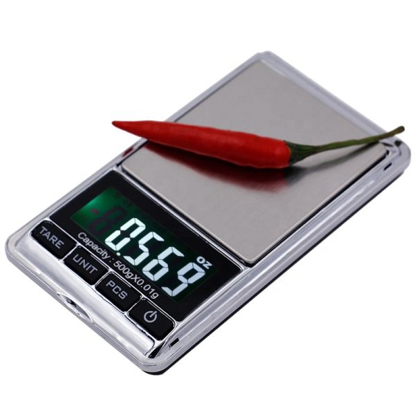 Jewelry Scale 500g 0.01g Electronic Weight Diamond Balance Precision Portable Pocket Digital Scales with Backlight