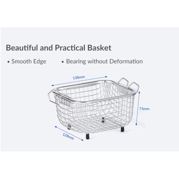 40kHz Compact Ultrasonic Cleaner , Stainless Steel Super SONIC Jewelry Cleaner