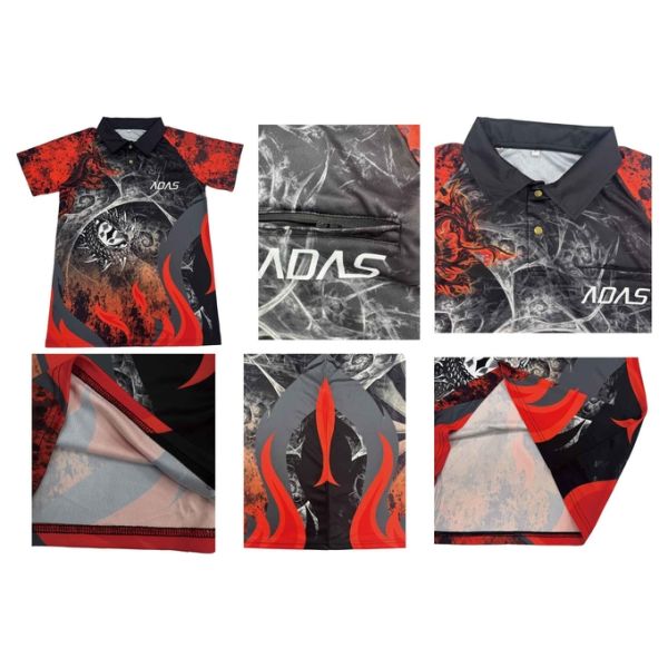 Embroidered Bespoke Darts Shirts League Jerseys With Allover Printed