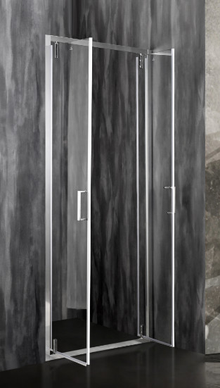 Elegant Shower Door With Chromed Profile For Contemporary Bathrooms
