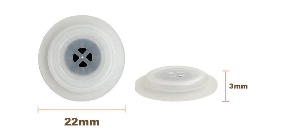 Plastic One Way Vent Coffee Bean Bag Degassing Valve For Bagged Food