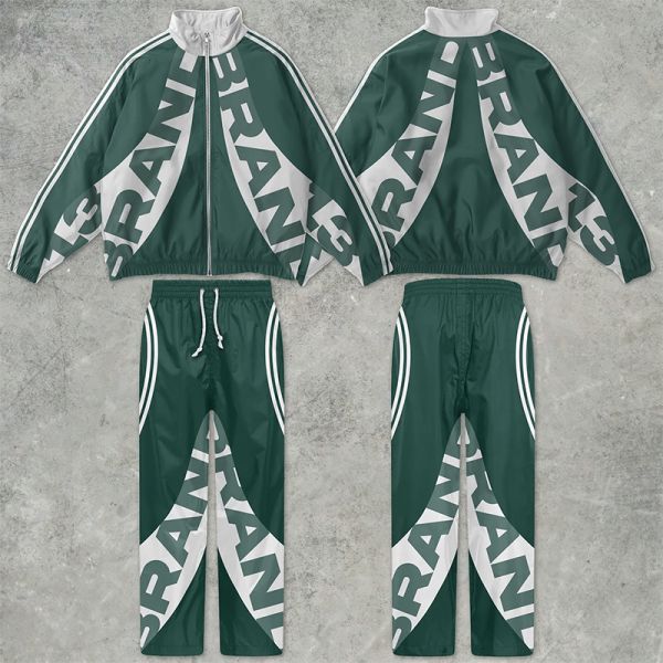 OEM Service Letter Print Wind Breaker Tracksuit Lightweight Zip Up Jacket Tracksuits
