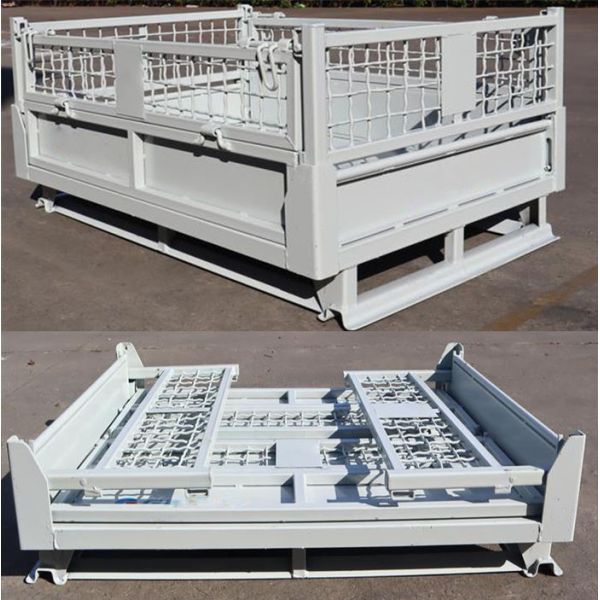 Folding Bulk Mesh Euro Pallet Cage Industries Container OEM
