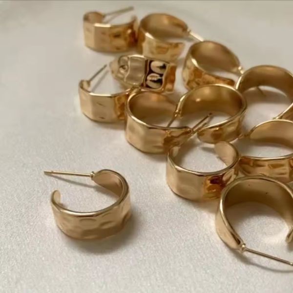 14K Gold Plumeria Full Hoop Earrings A Must-Have for Your Jewelry Collection