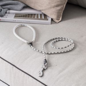 China Striped 150cm Polyester Chain Dog Lead Handle Puppy Training Leash on sale