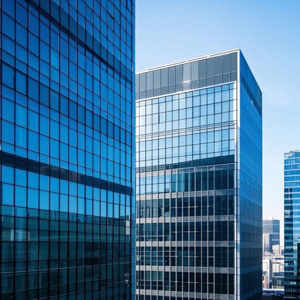 Hotel Clear Glass Curtain Wall Building Material 6mm-19mm Thickness