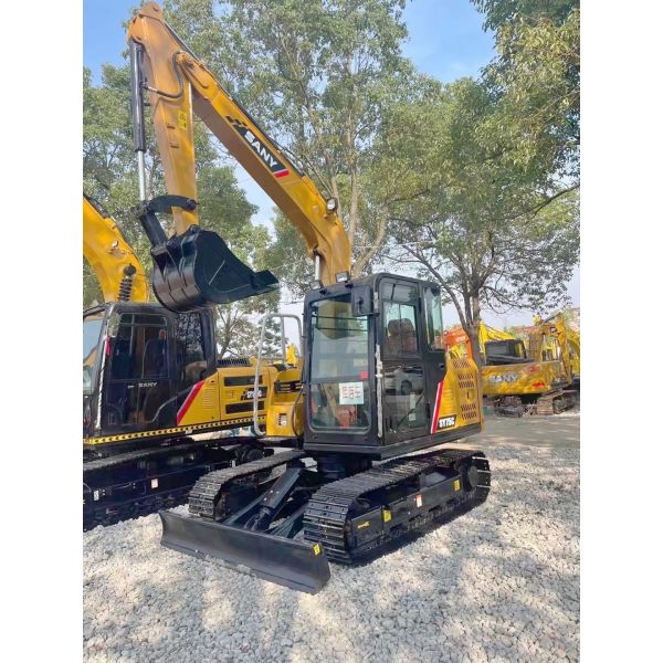 Low price sale of original hydraulic track type Sany SY75 second-hand excavator and hook machine