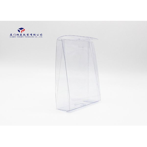 Cheap Flap On Upper Super Clear PVC Packaging Boxes OEM / ODM Design 13.6*4*18.5cm for sale