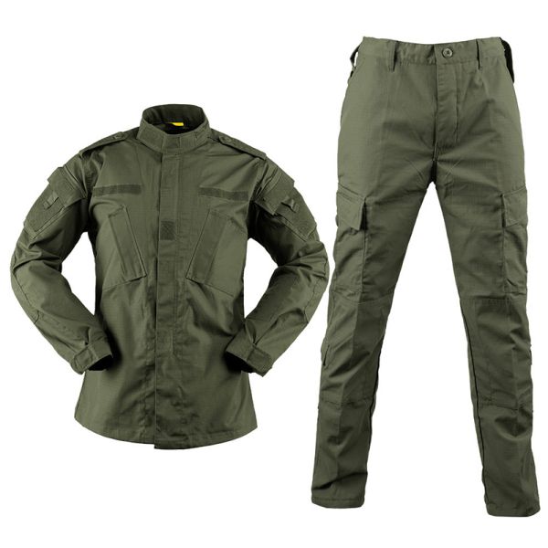 Seamless Fusing Outdoor Hiking Work Training Suit Long Sleeve Shirts Trousers ACU Men Camouflage Uniform
