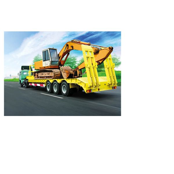 One Line Lowboy Flatbed Trailer , 8 Units Twist Lock Lowboy Equipment Trailers