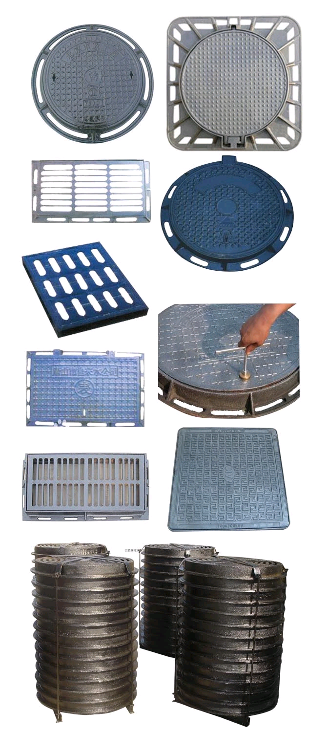 QT500-7 Ductile Iron Cast Manhole Cover / Round Water Manhole Cover