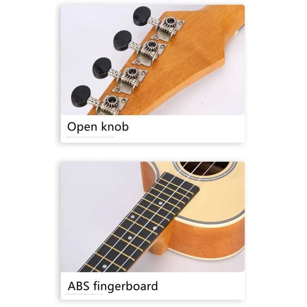 Ukulele Beginner Pack-23 Inch w/Rainbow String Free Online Lesson Gig Bag Fast Learn