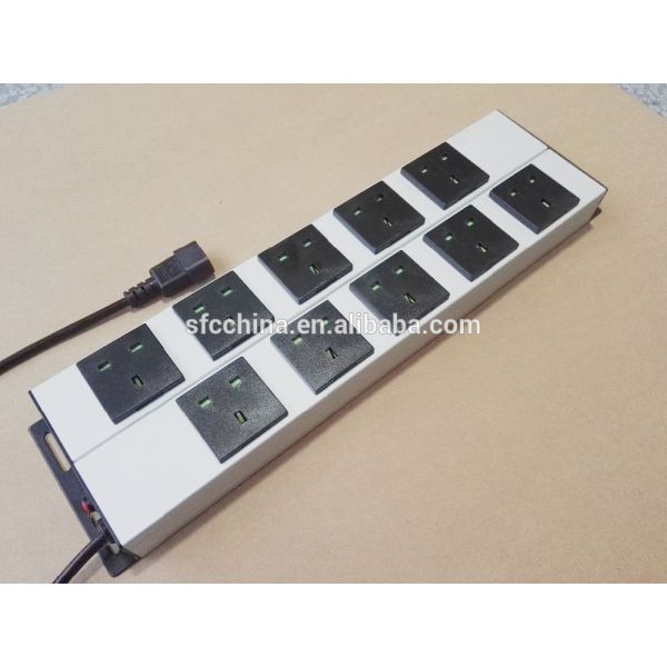10 outlet Power Strips, UK Power Distribution Units and Extension Cords