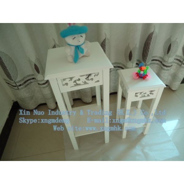 Wooden table, wooden flower pot holder, wooden living room furniture