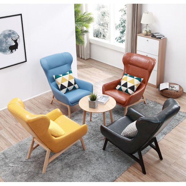 Modern Fabric Leather Leisure Chair Designer Living Room Confoetable highback reception Chair