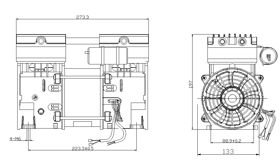 460w Beauty Compressor Oilless Air Pump AC220V 50Hz Durable Construction