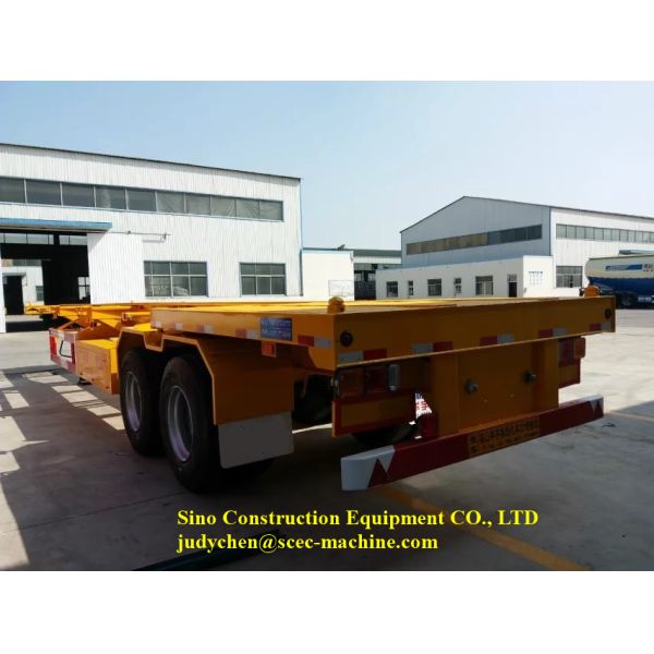 20 Feet Container Skeleton Semi Trailer Max.Loading 35t Bone Frame Chassis Truck