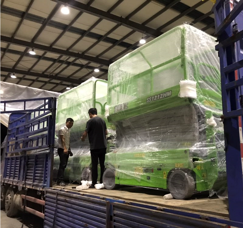 Aerial work 12m load capacity 320kg Self Propelled Electric scossir lift For Rental