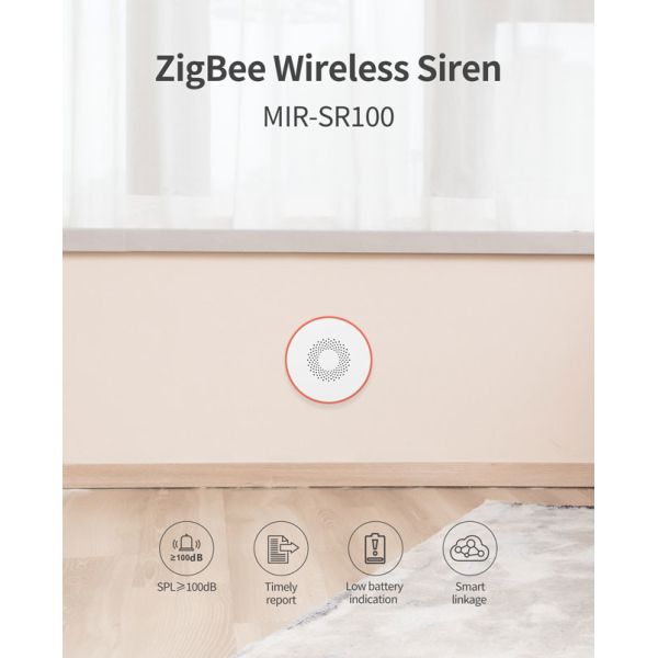 DC 5V Zigbee Siren Home Assistant 2.4GHz Tuya Smart Life Easy Installation