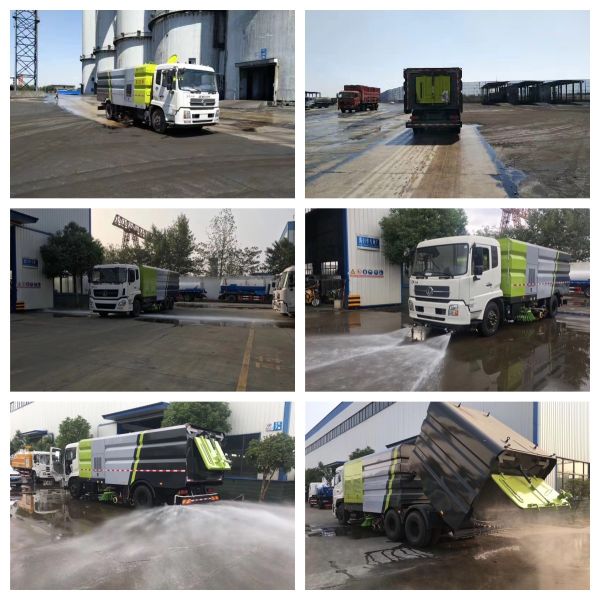 4x2 Driving High Pressure Road Sweeper Truck 3-20km/H Clean Speed