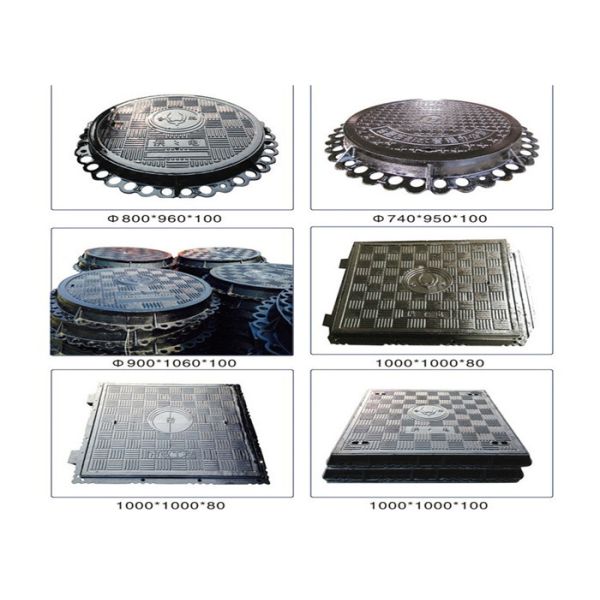 High Load Bearing Sewer Manhole Cover D400 Ductile Iron Covers Burgla Rproof