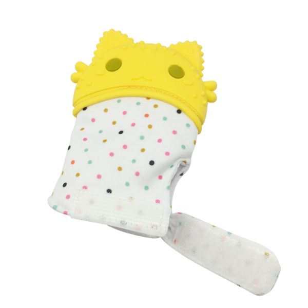 Pastel Beads Baby's Hand Self-Soothing Pain Relief Hygienic Chewable Newborn Nursing Mitt Teething Mitten Teether