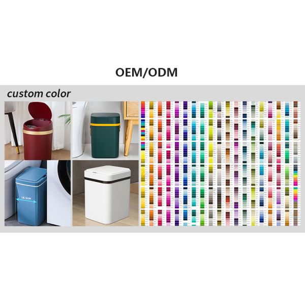 15 Gallon Auto-seal Metal Custom Printed Smart Trash Can