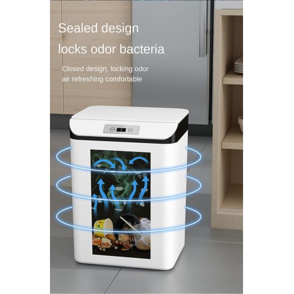 Intelligent Inductive Household Bedroom Living Room Toilet Toilet with Cover Creative Automatic Electric Induction Garbage Can