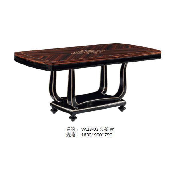 Luxury furniture for Villa house Reception table and Console cabients by Ebony wood in Glossy painting Sliver leaf