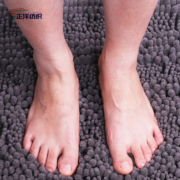 16"X24" 2000GSM Multi Color Chenille Front Entrance Carpet TPR Rubber Backing Piped Strong Edges